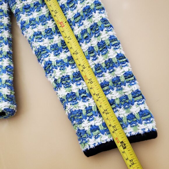 Ann Taylor Women's Tweedy Sweater Jacket in Deep Azure Size Medium - Picture 13 of 16